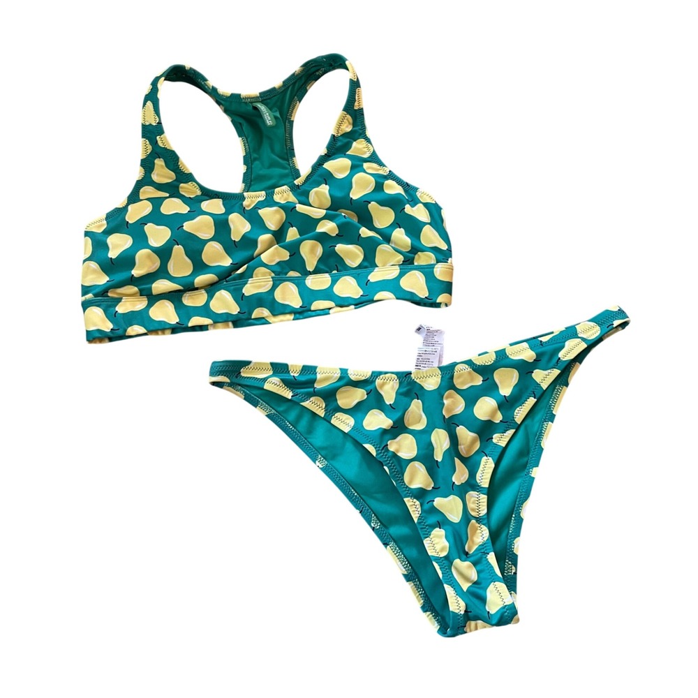 United Colors of Benetton Pear Print Bikini Set – Top Small / Bottoms Medium